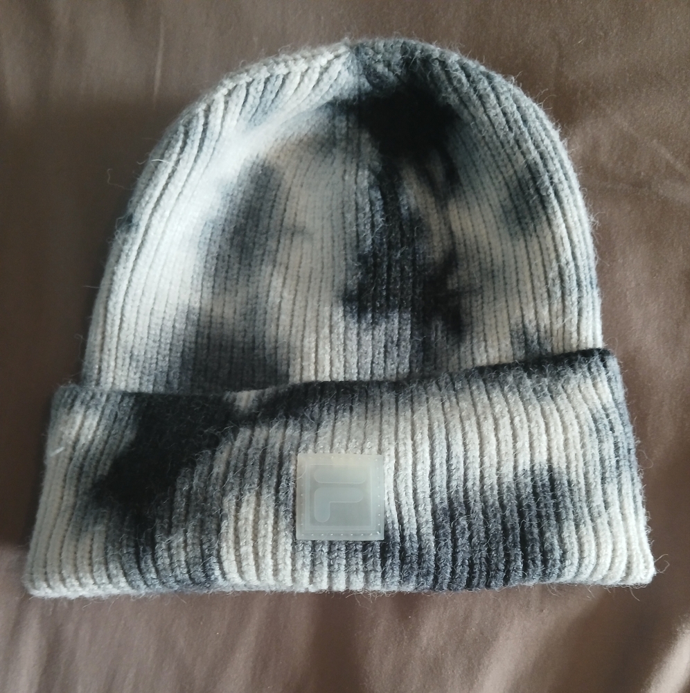 Fila blue and white tie-dye beanie
